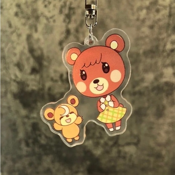 Cute Maple and Teddiursa Keychain Animal Crossing and Pokemon ✨ - Picture 5 of 7